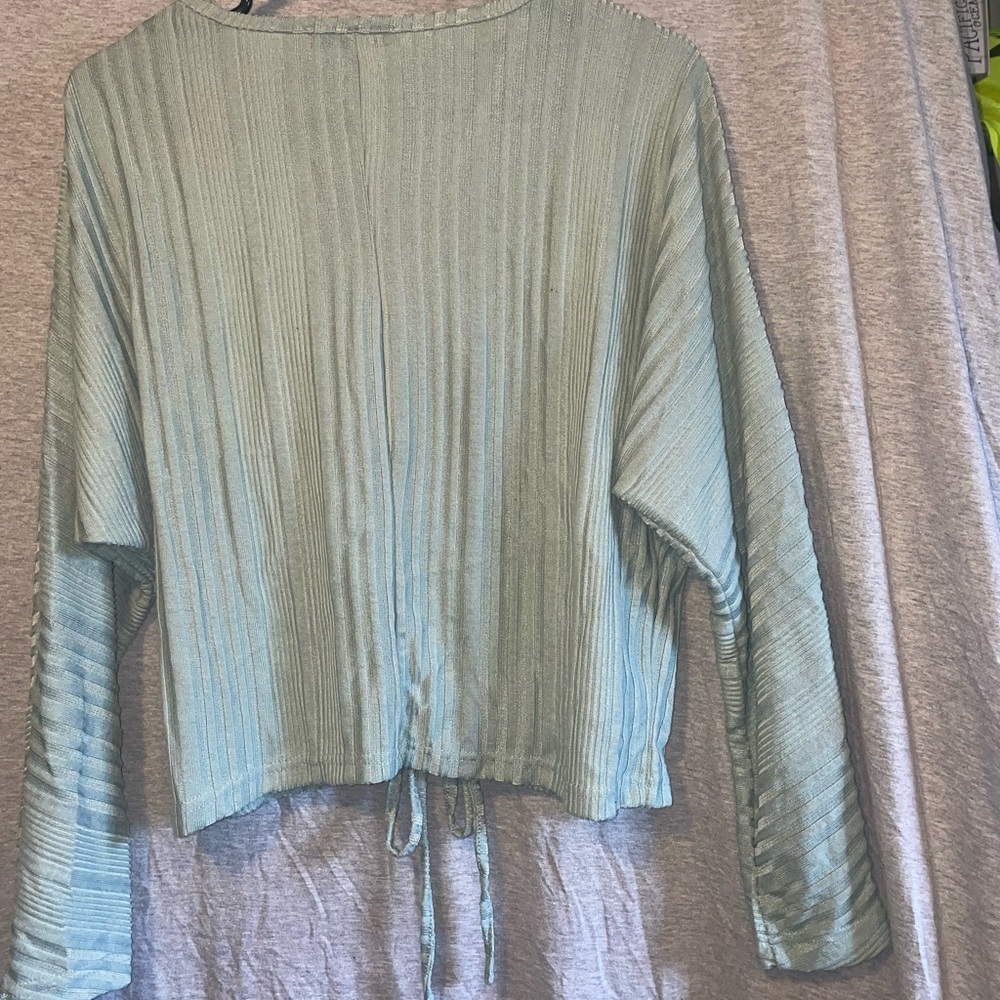 V-Neck Ruched Blouse - Picture 2 of 3